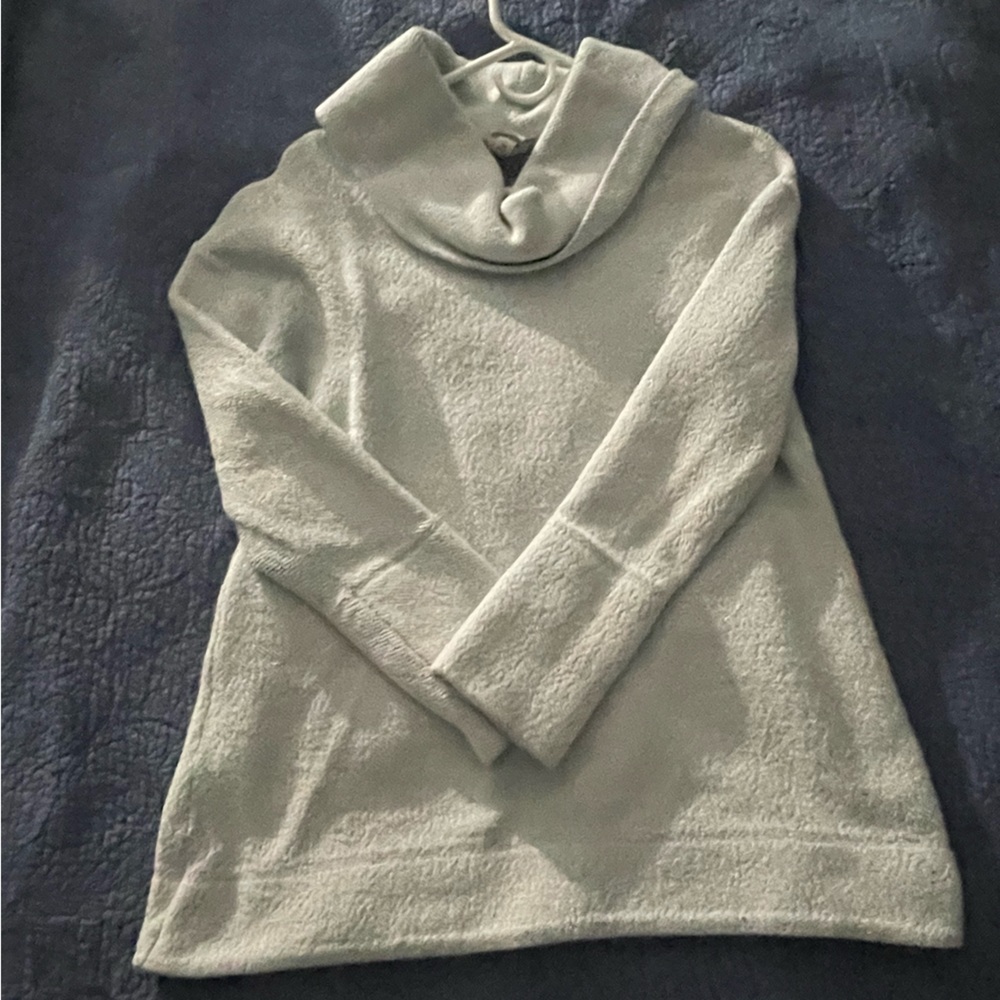 Cowl neck sweater.